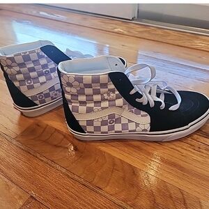 Vans SK8_HI Reissue 50th Checkerboard Purple Black M 8 W 9.5